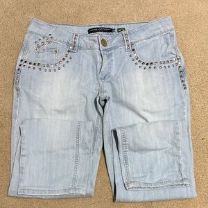 Jean Darrot Light Blue Studded Women's Jeans